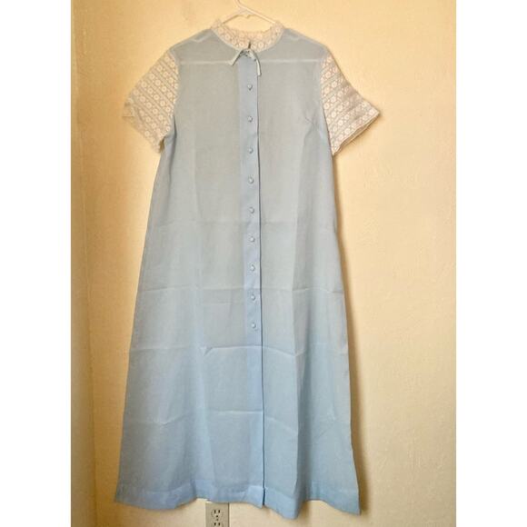 50's Capricci VTG Women's Nightgown Size M/L Baby Blue Lace - Picture 3 of 8